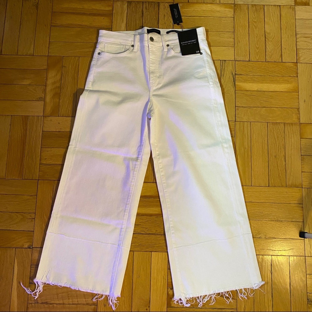 Banana Republic High-rise Wide-leg Cropped Jeans